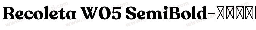 Recoleta W05 SemiBold字体转换